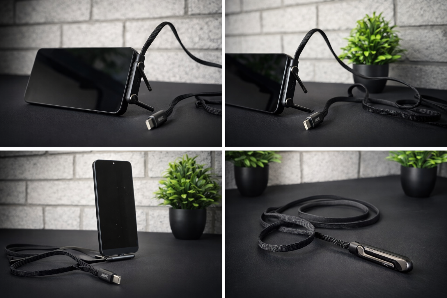C-Type Charging Cable with built in phone stand