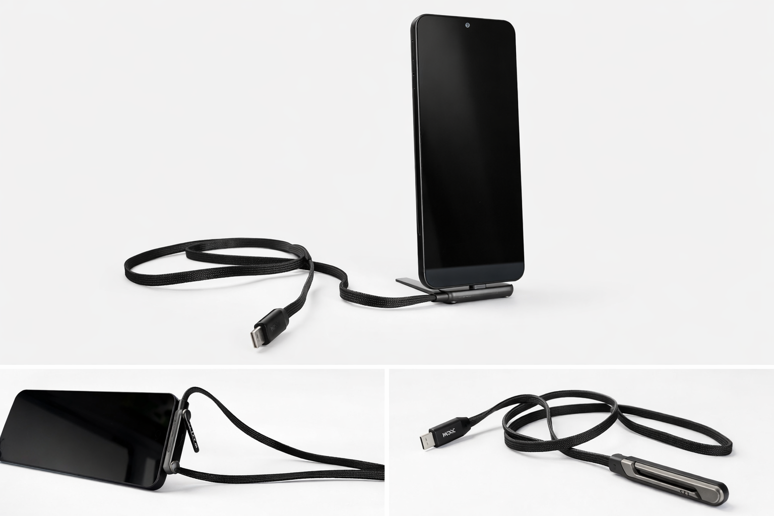 C-Type Charging Cable with built in phone stand